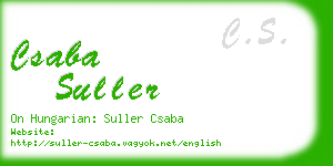 csaba suller business card